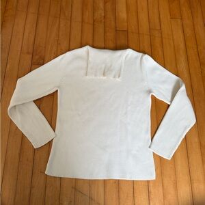 Vintage Pendleton Petite Cream Ribbed turtleneck Knit Top